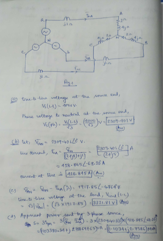 jes mnm 4in .و ان Agir cas time to time voltage at the same end, Vs (L) = 2000 V. at the source and Phese voltage ti neutral