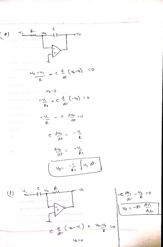 Varv d va-vo) -0 RN d (-vo)=0 sto sla I-e dwy - 0 . de R. Vo = -Re du Vaso