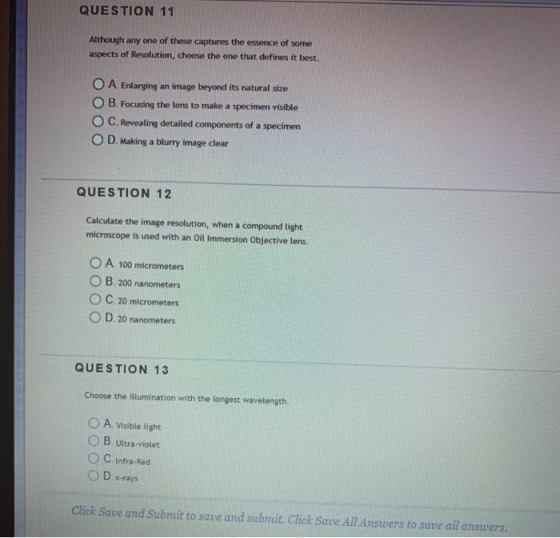 QUESTION 11 Although any one of these captures the essence of some aspects of Resolution, choose the one that defines it best