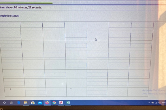 ime: 1 hour, 05 minutes, 22 seconds. ompletion Status: Σ Σ Activate Windows Go to patient A X3 ENG
