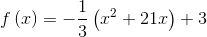 f (x) = + (22 +212) +3