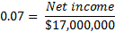 Net income 0.07 = 517,000,000