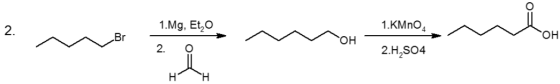 1.Mg, Et,0 1.KMnO, 2 маво, он не Но, 2.H,SO4 Н НА