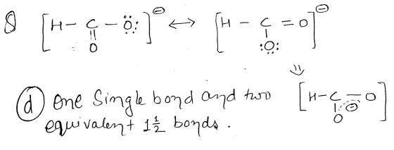H- C-O ene Singe bond on d twn d) euivalent 1 bonds O 10
