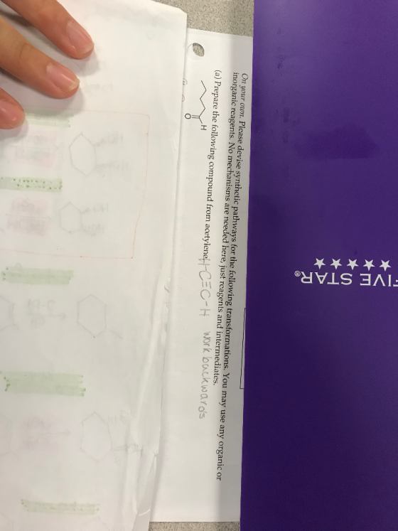 * * * FIVE STAR * * On your own. Please devise synthetic pathways for the following transformations. You may use any organic