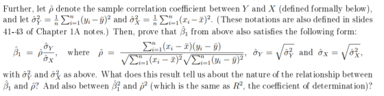Further, let o denote the sample correlation coefficient between Y and X (defined formally below), and let ôz = 1 +1(yi – )2
