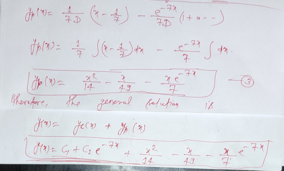 4 .70 7D 1 72 Op 17) 4 (n ) (I+on.) oplo = 1 / S (x - 2) dx - enth sta Mo ( wirelesen re Therefore, the general solution Jeco