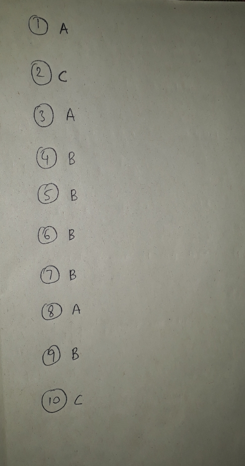 2 C (3) A B B B A B