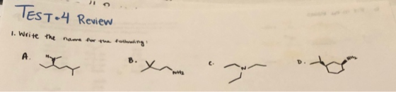 TEST+4 Review 1. Write the name for the following: