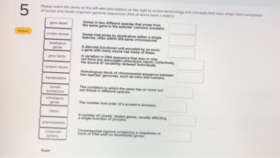 Please match the terms on the left with descriptions on the right to review terminology and concepts that have arisen from co