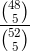 \frac{\binom{48}{5}}{\binom{52}{5}}