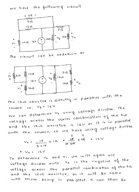 we have the following circcuit + V2 - och 122 mette vi love lov loves uz sava The circuit can be ue drawn as I uz y xuu bu iz