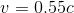 v=0.55c