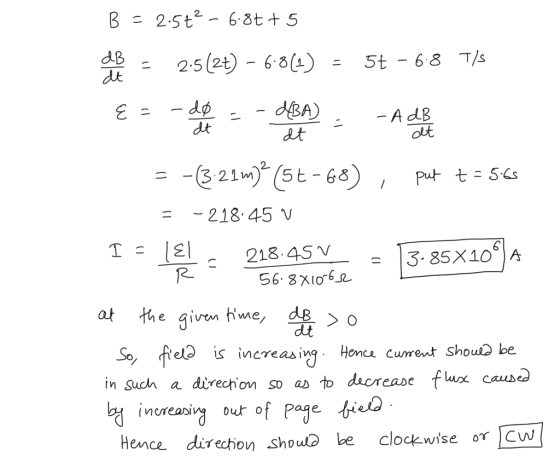 -5.65 B = 2.5+2 - 6.8t + 5 die - 2.5(2+) – 6-8() = 5t -68 T/s Escada -BA. A de = -(3:21m)? (56-68), put t=565 = -218.45 V 1.