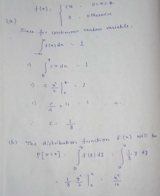 0,0千 a. Sinee or coun Com ti nuoun random vasiahls, 1 6 The distributiom functiom f () 1lb 16