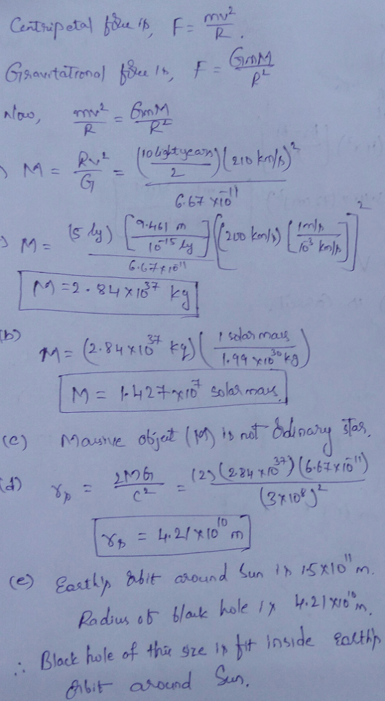 30 (c) Mash obj to it ahoun ;nside far Black hole of thự Sze i