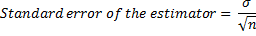 Standard error of the estimator =