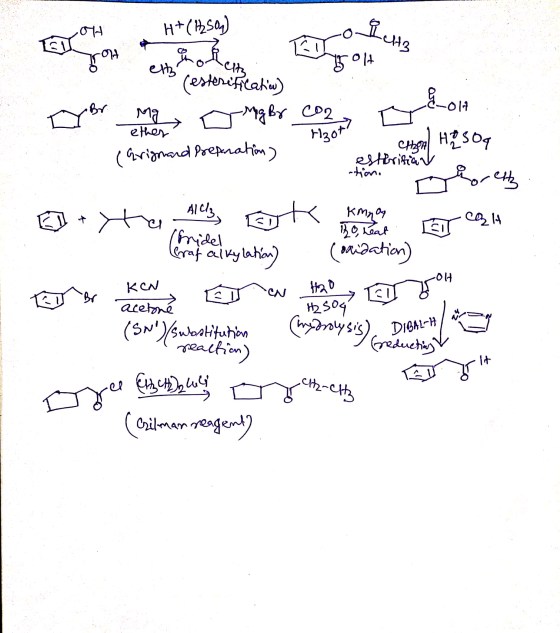 044 H+(1S) IL CH3 gron ett 5° (esterification) Br ма ether -mg By con (Erignand Prefnation) Lou Chen Hosoa нзон? esterisian t