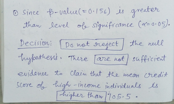 o since B-value (=0:156) is greater than level ole significance (=0.05). Decision Do not reject the neill hypothesis. There T