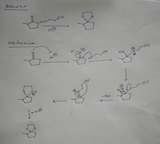 Answer. Mechanism: -H2O
