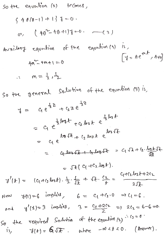 general solution of the equation (3) is, so the equation (2) be comes , $ 4010-1) + 1] -0. 0, ( 409-40411720. (3) Auxilary eq
