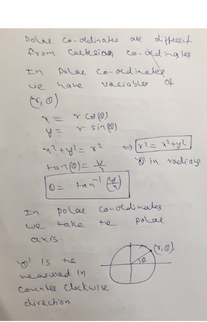 Dolue Co-oldinates all different from Callesian co-dedingles polae co-ordinates have се valiables of (0) بي * rsinkel n?+42=