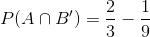 P(AN B) = 2