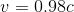 v=0.98c