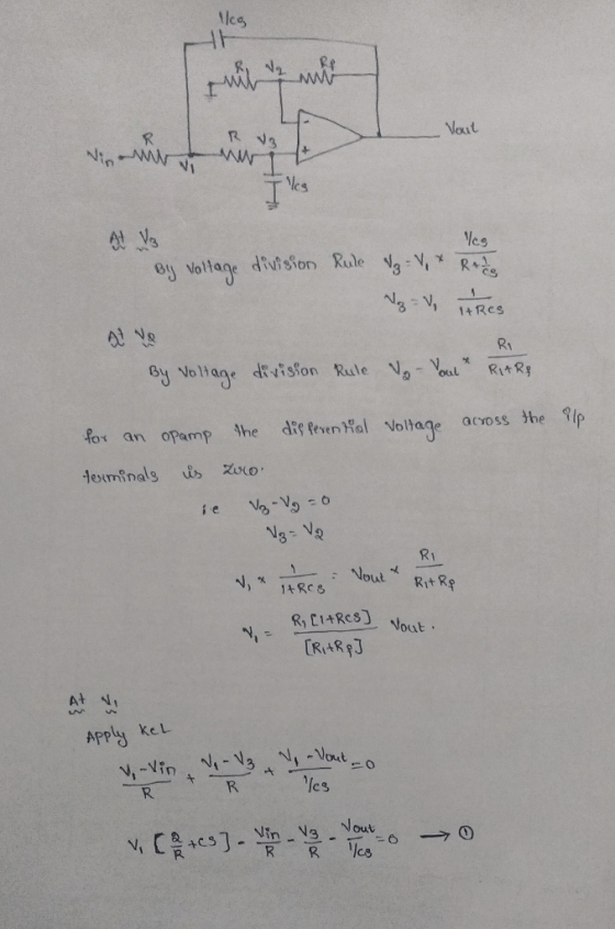 leg ート R. Nout Vi les R1 for an opamp the die feven)%! Voltage across the ? R1 RIARRJ At Apply kel R. c S in Na Nout