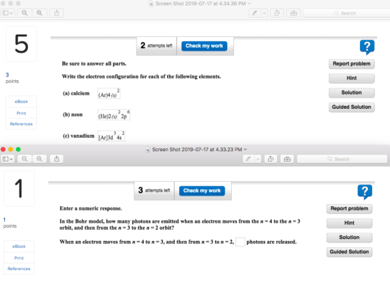 Screen Shot 2019-07-17 at 4.34.36 PM Search 2 attempts left Check my work Be sure to answer all parts. Report problem Write t