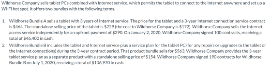 Wildhorse Company sells tablet PCs combined with Internet service, which permits the tablet to connect to the Internet anywhe