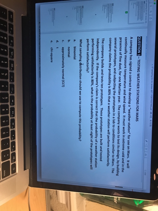 07 sampling for review-SET 1 FOR POSTING 3 . 12 QUESTION 1 - TESTING WEATHER STATIONS FOR MARS A company has signed a contrac
