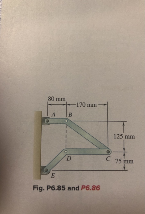 80 mm 170 mm 125 mm C 75 mm Fig. P6.85 and P6.86