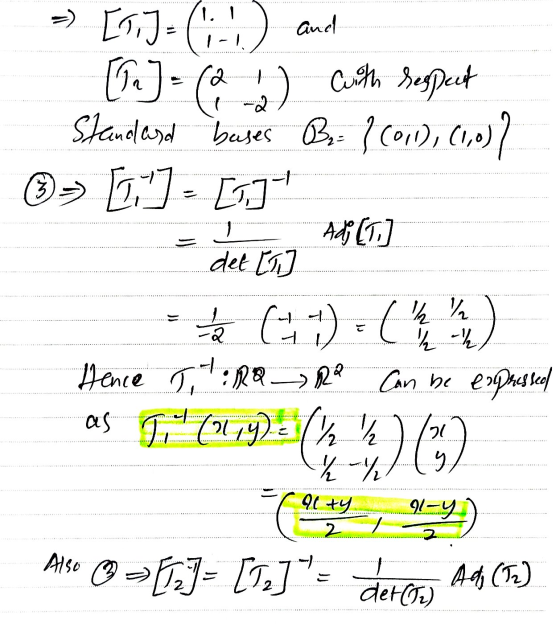 [9] = 2 3 => [117-(-:-) and a) With respect Standard bases B 1 (011), (1,0) ? = 7,17 - [7] Adi (1) det [. - 2 (+ -) = (hh) H
