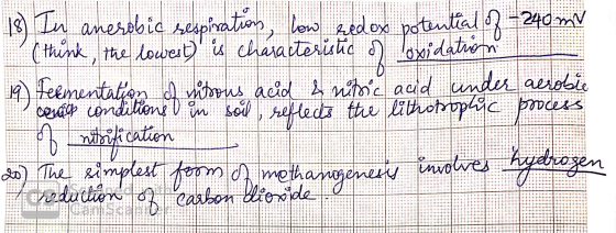 19 In anerobic sexpiration, con sedes potential 3+240 mv (think, the lowest) is characteristic of oxidation cenas conditions