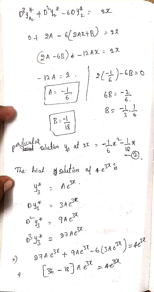 Byt +04.-604ex 0+ 2A - 6(2A2+B) = 21 QA -6B)ě – 12A2 = 2x - 12A = 0. 1213)-63=0 야공 pertular scution Up at ex = 2 x 2 - 1 The
