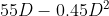 55D-0.45D^2