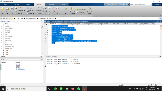 - O X Pradeep do E C . Search Documentation MATLAB R2018a HOME +s o New Open Save PLOTS la Find Files 3 Compare - Print 3 D ]