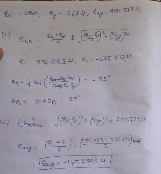 Ex=-28a4, Ey = -6.674, xy = 750.5774. €1,2 Extey + &= 256.0634, {=-547.7324 und Op, = / tant (herung -35° 11 550 OP₂ = 90+ Op