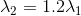 \lambda_{2} = 1.2\lambda_{1}