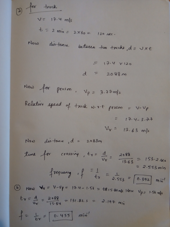or truck. V, 13-4 mls No o persom tuck w.vt pesnv-vp 17. Y-3++ Vy= 13.63 m)s Now dn tan uld = 2088m a 2088 - Vr (3-6 3 2 R.SS3 min Teguen 2.SS3 テ 10.3921 m1-7