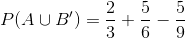 P(AUB) = COIN +