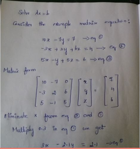 Solve Axeb 5-5 Eliminate x 0.3 in ea ue get