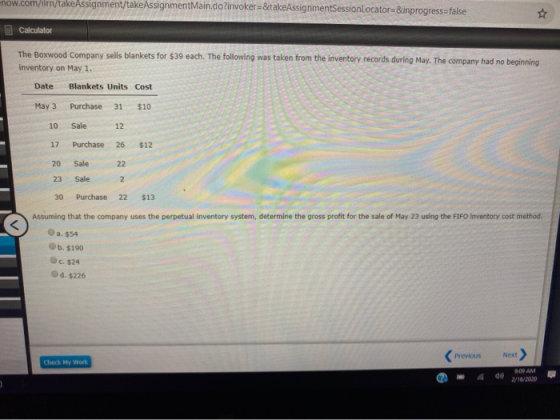 low.com/u/takeAssignment/takeAssignmentMain.do?invoker=&takeAssignmentSessionLocator=&inprogress=false Calculator The Boxwood