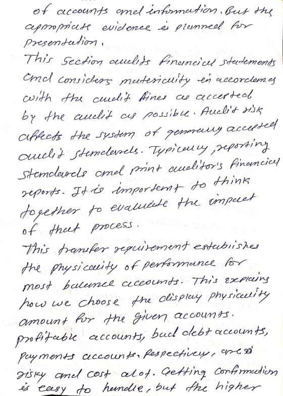 of accounts anel information. But the appropriate evidence és prenneel for presenteetion, This section cuelits financieel ste