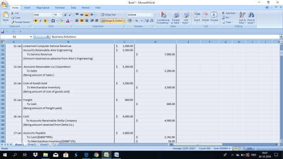 Book1 - Microsoft Excel - X Home Insert Page Layout Formulas Data Review View Cut Copy = = = * General Arial - 14 - A À BI U