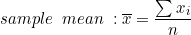 sample mean : T п