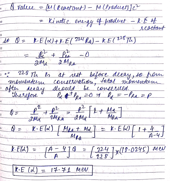 10 11 12 I valuee [M (Reactant) Mlproduct]c? = kinetic energy of product - R. E of reactant so o= R. E(X) + K. EL 204 Ra) – K