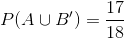 P(AUB) =