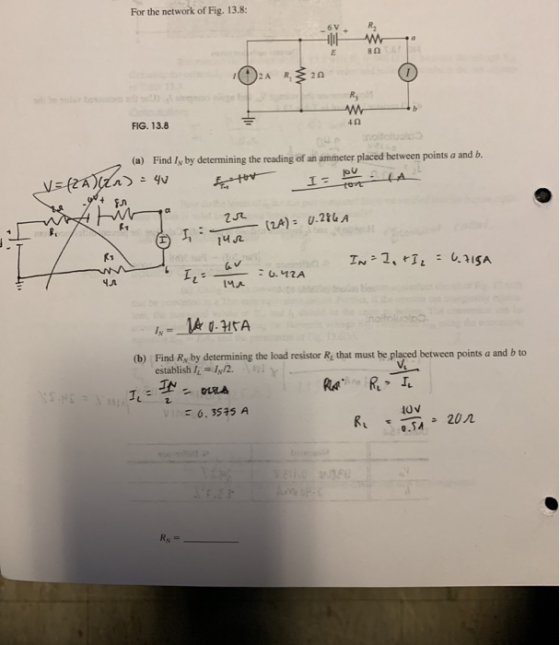 For the network of Fig. 13.8: 80 A R320 FIG. 13.8 (a) Find ly by determining the reading of an ammeter placed between points